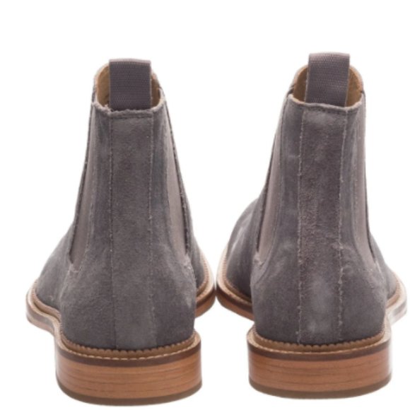 J Shoes Jamie Boot Men's Chelsea Gray Suede Boot - Picture 2 of 7
